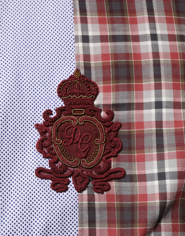 Dolce &amp; Gabbana Multicolor Cotton Collared Checkered Shirt