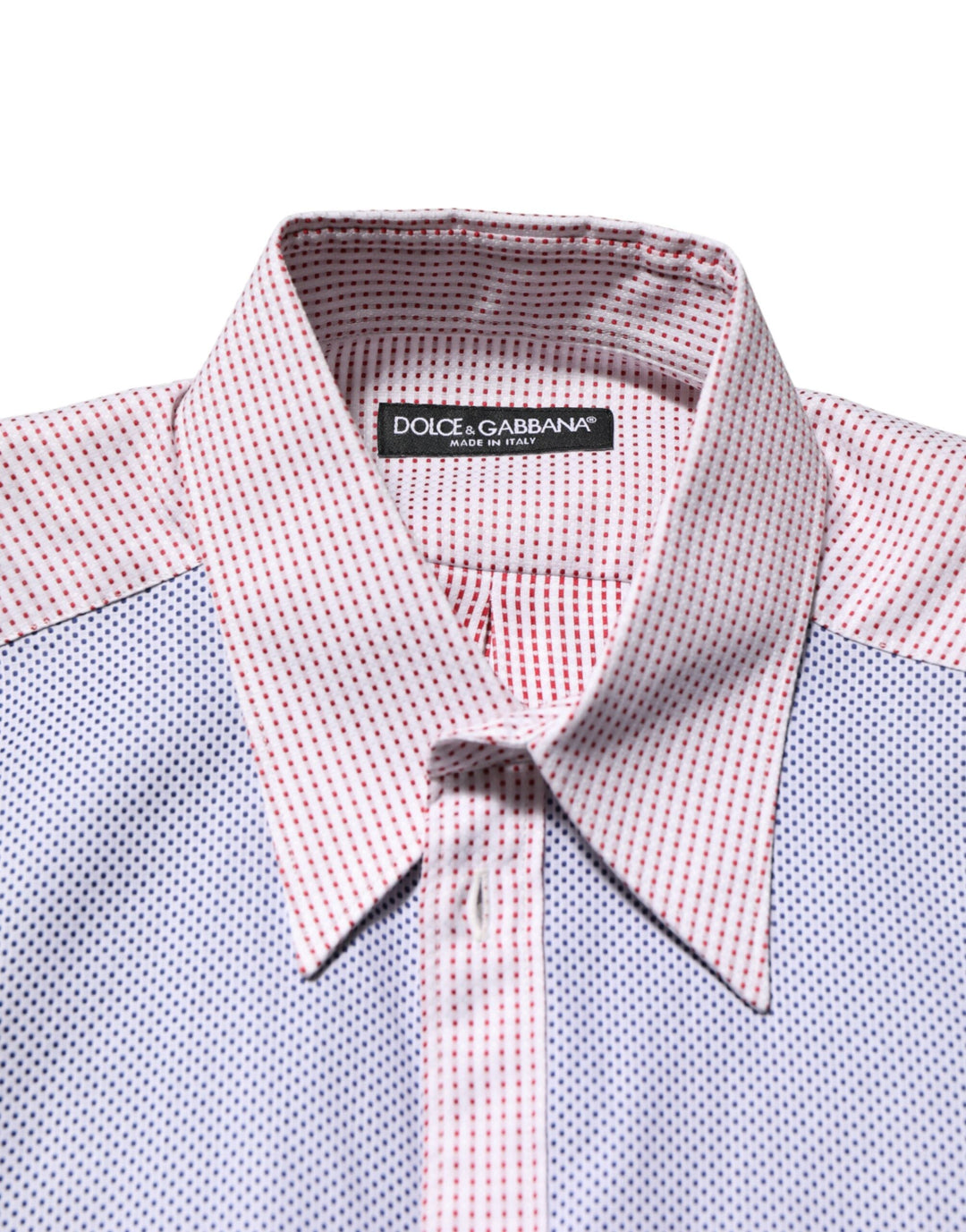 Men’s Dolce &amp; Gabbana Multicolor Cotton Collared Checkered Shirt