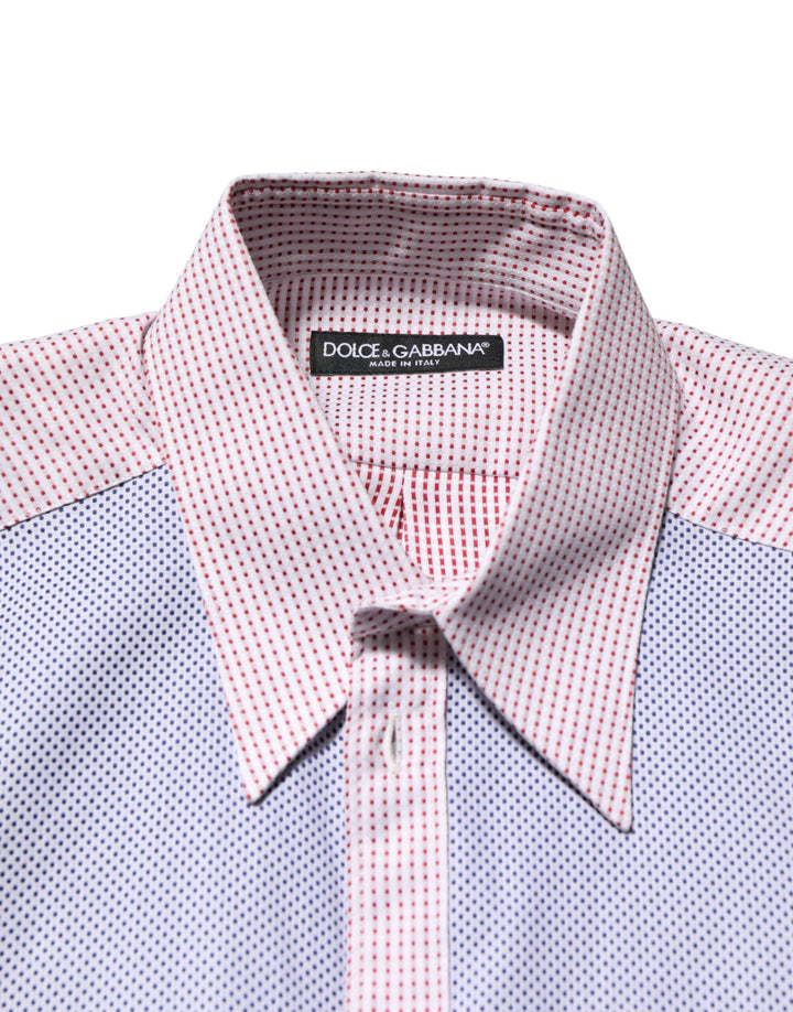 Men’s Dolce &amp; Gabbana Multicolor Cotton Collared Checkered Shirt