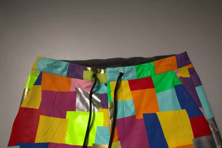 Men’s Dolce &amp; Gabbana Multicolor Cotton Patchwork Men Cargo Pants