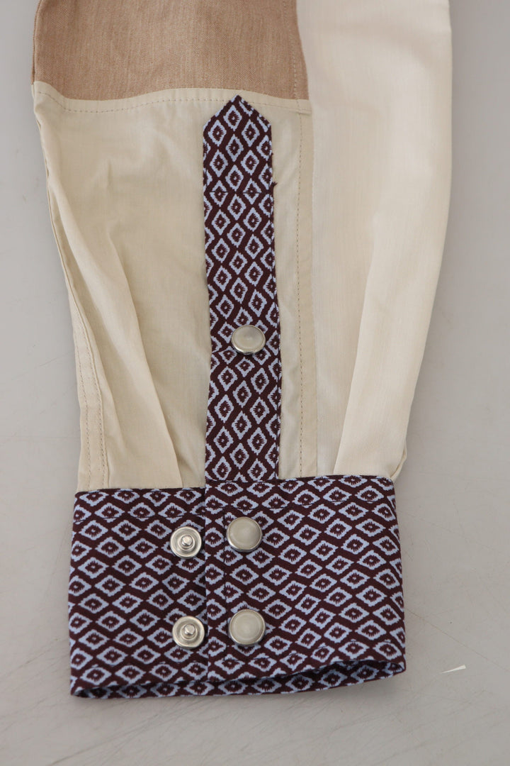 Men’s Dolce &amp; Gabbana Multicolor Cotton Patchwork Slim Shirt
