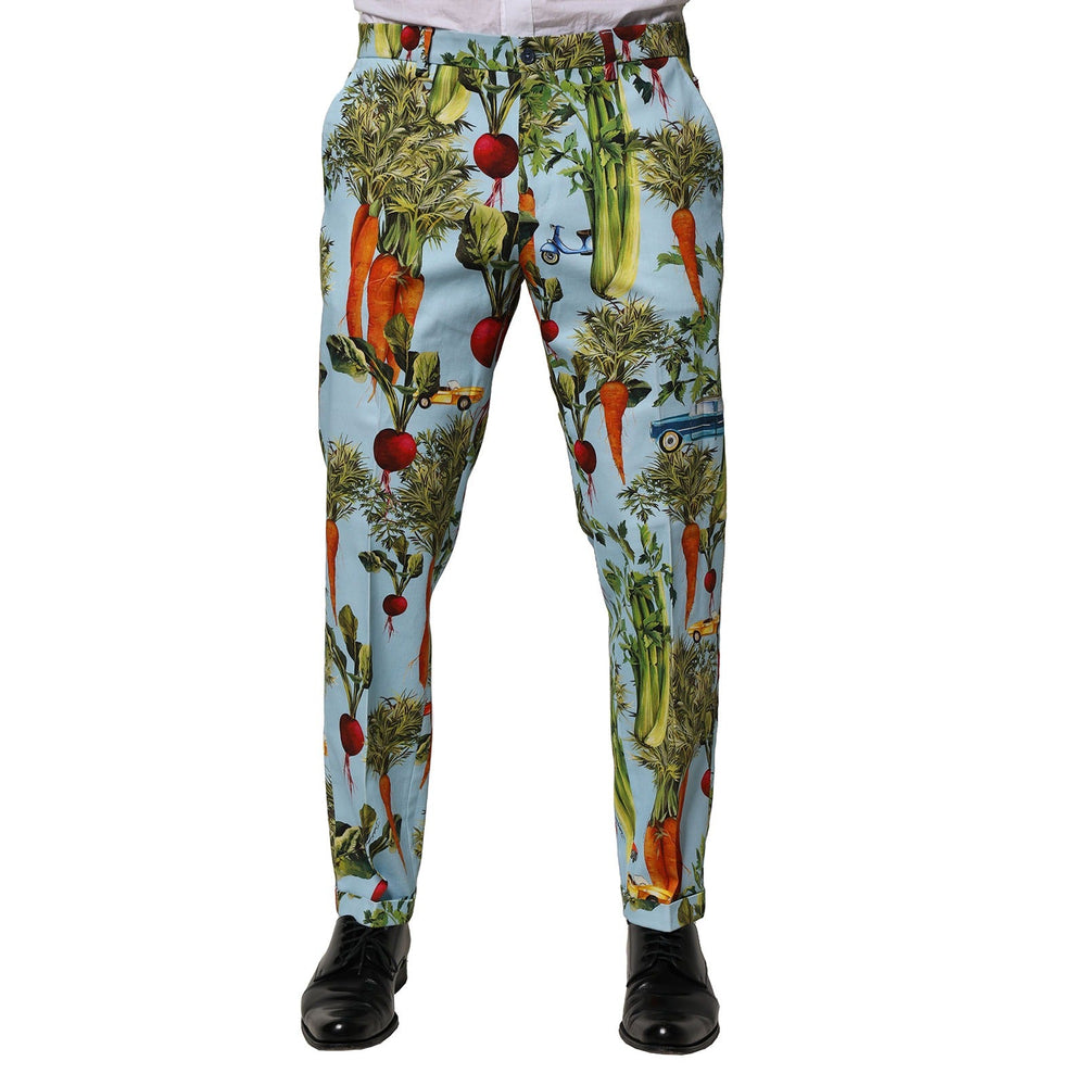 Men’s Dolce & Gabbana Multicolor Cotton Tapered Men Pants