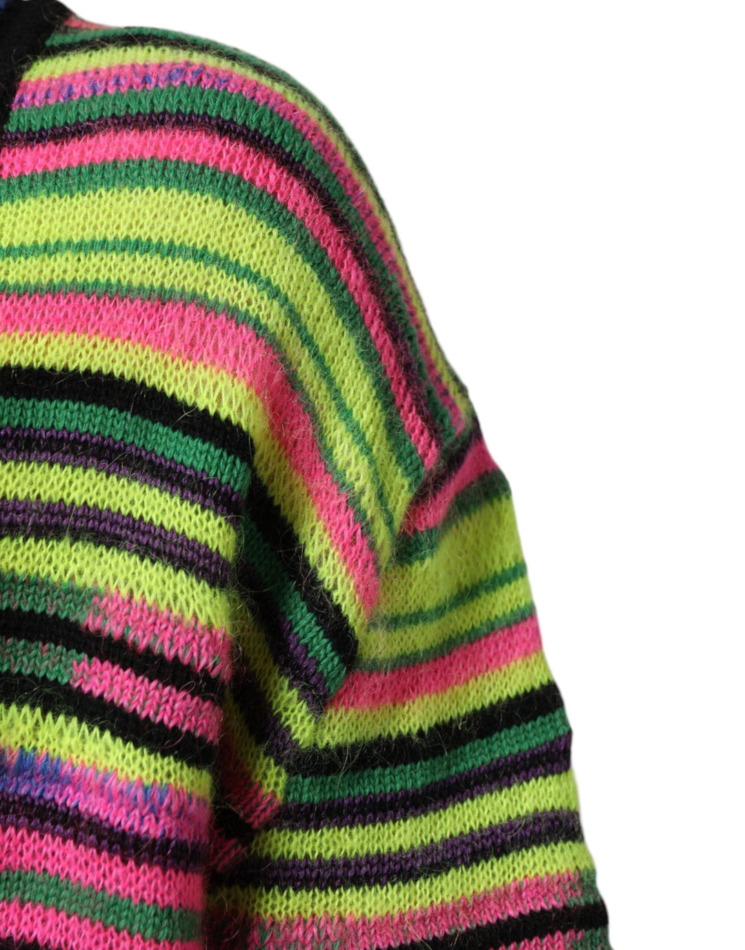Men’s Dolce &amp; Gabbana Multicolor Dg Logo V-neck Knit Pullover Sweater