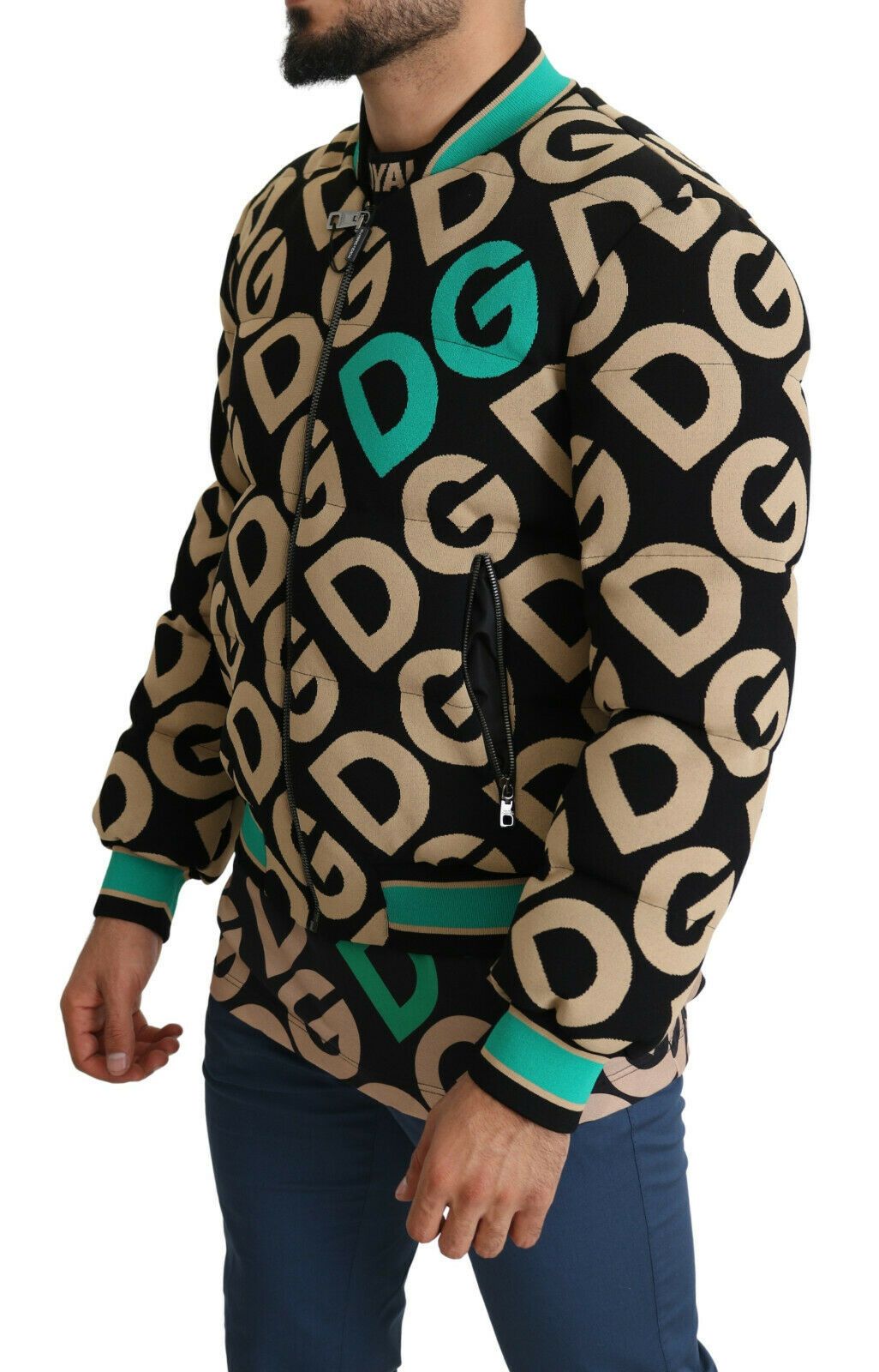 Men’s Dolce &amp; Gabbana Multicolor Dgmillennials Logo Print Jacket