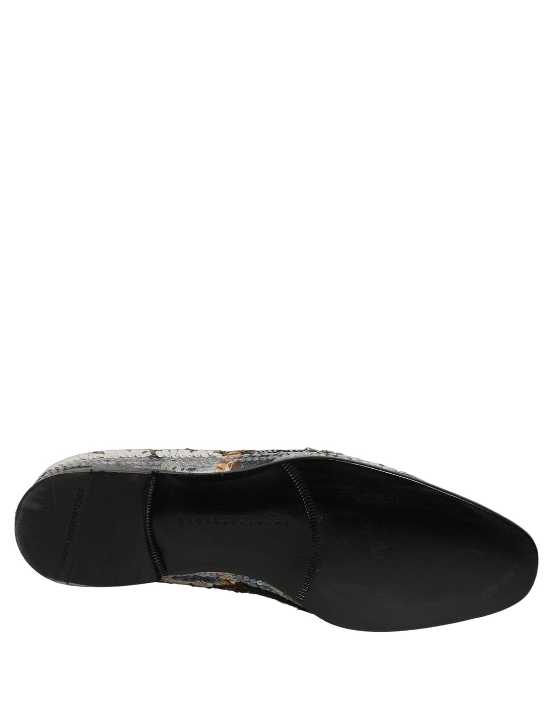 Men’s Dolce &amp; Gabbana Multicolor Embroidered Sequin Loafers Shoes