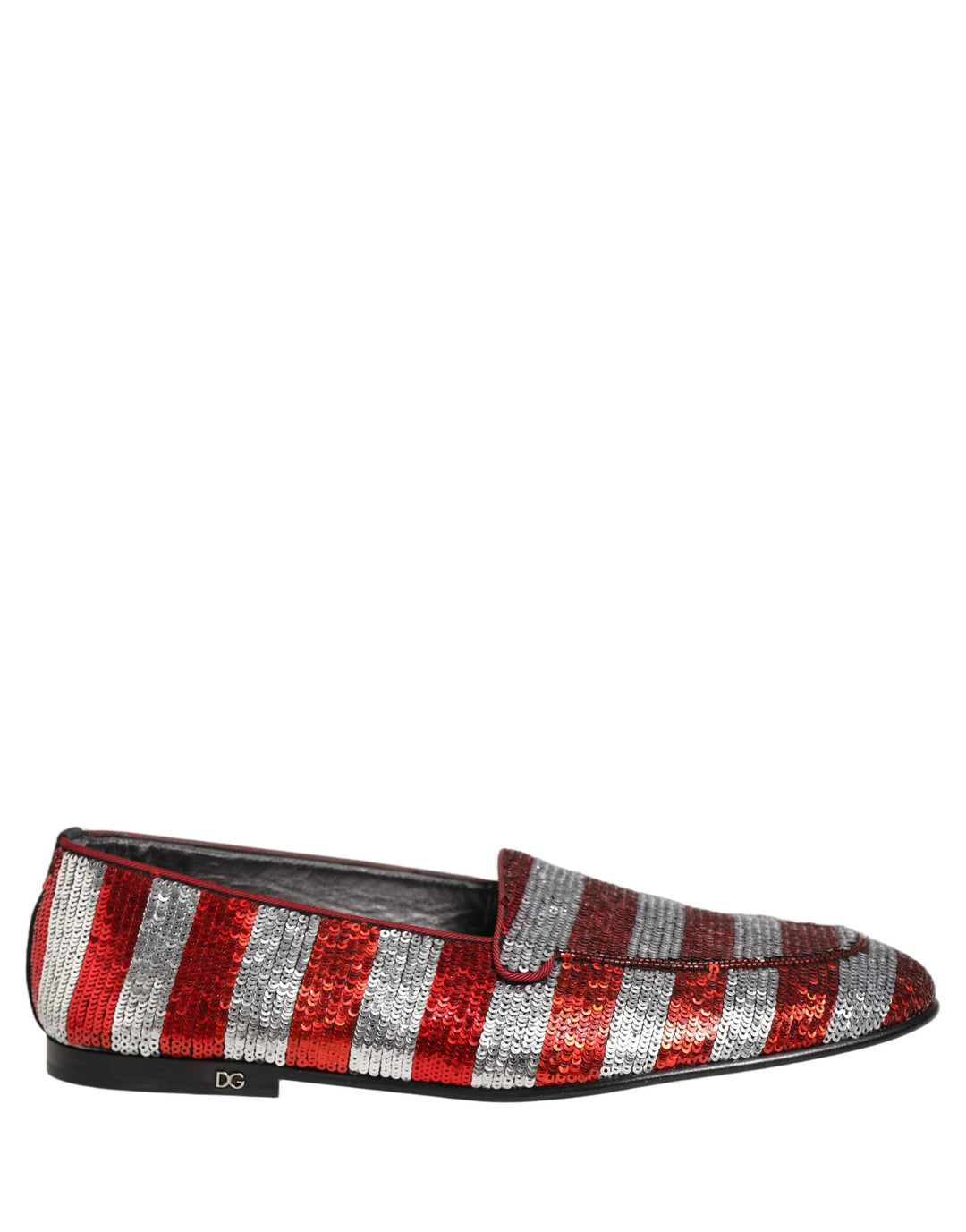 Men’s Dolce &amp; Gabbana Multicolor Flag Sequin Dress Loafers Shoes
