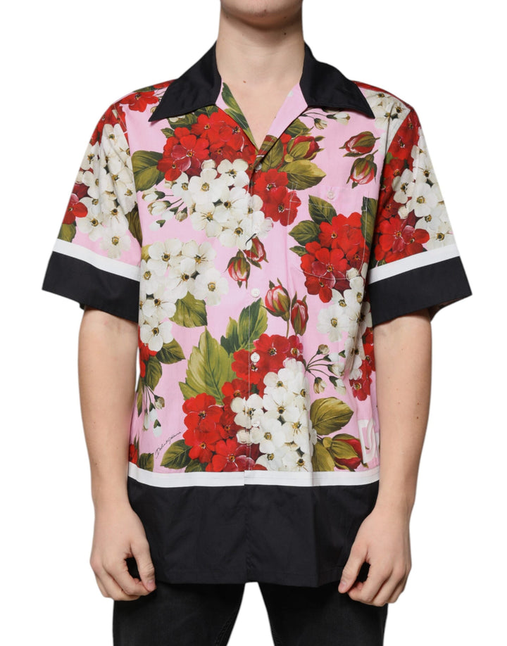 Dolce &amp; Gabbana Multicolor Floral Button Down Casual Shirt