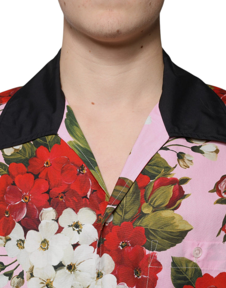 Dolce &amp; Gabbana Multicolor Floral Button Down Casual Shirt