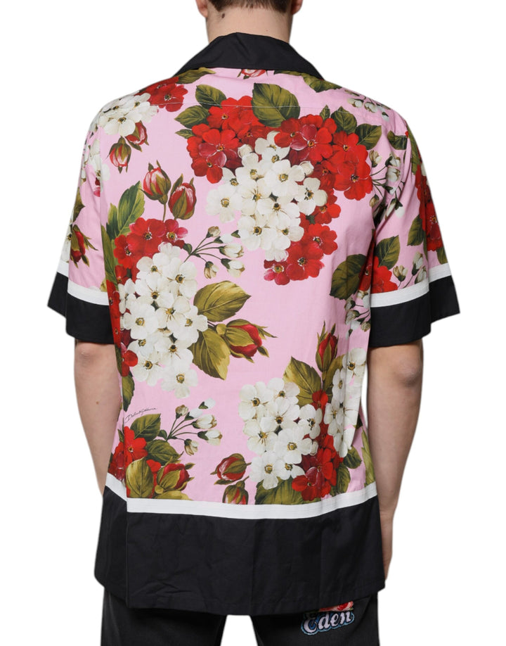 Dolce &amp; Gabbana Multicolor Floral Button Down Casual Shirt
