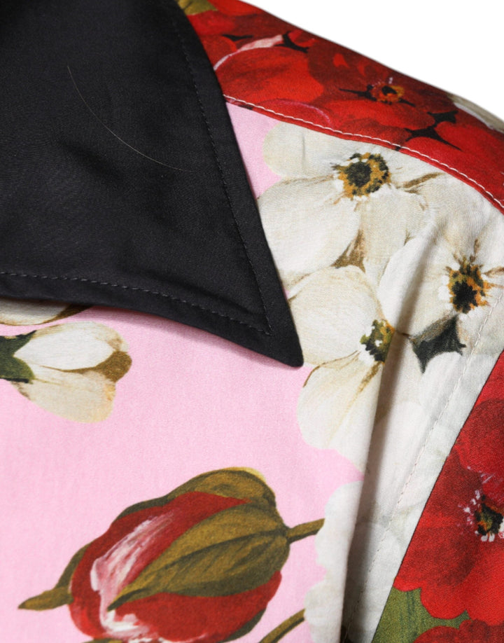 Dolce &amp; Gabbana Multicolor Floral Button Down Casual Shirt
