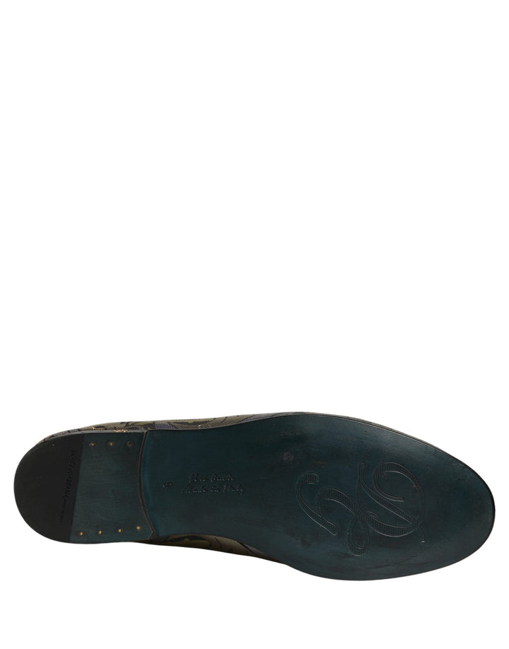 Men’s Dolce &amp; Gabbana Multicolor Floral Jacquard Men Loafers Shoes