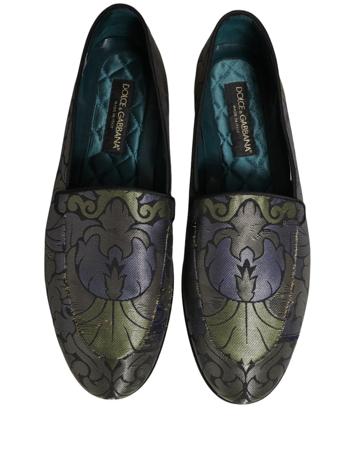 Men’s Dolce &amp; Gabbana Multicolor Floral Jacquard Men Loafers Shoes