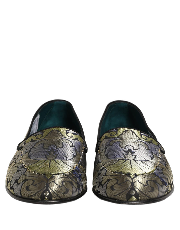 Men’s Dolce &amp; Gabbana Multicolor Floral Jacquard Men Loafers Shoes