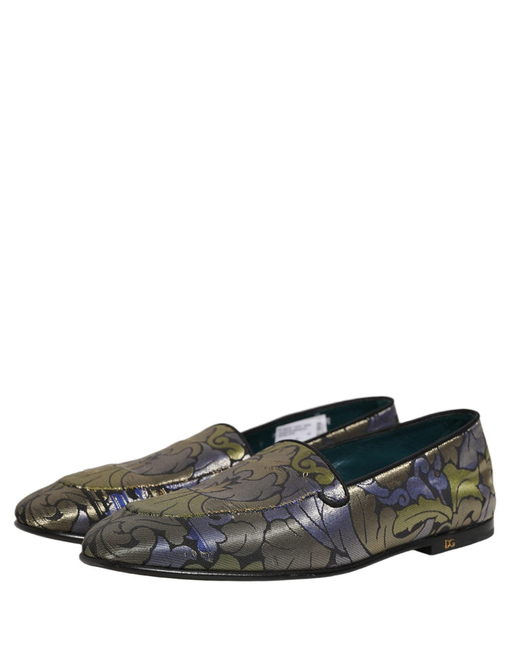 Men’s Dolce &amp; Gabbana Multicolor Floral Jacquard Men Loafers Shoes