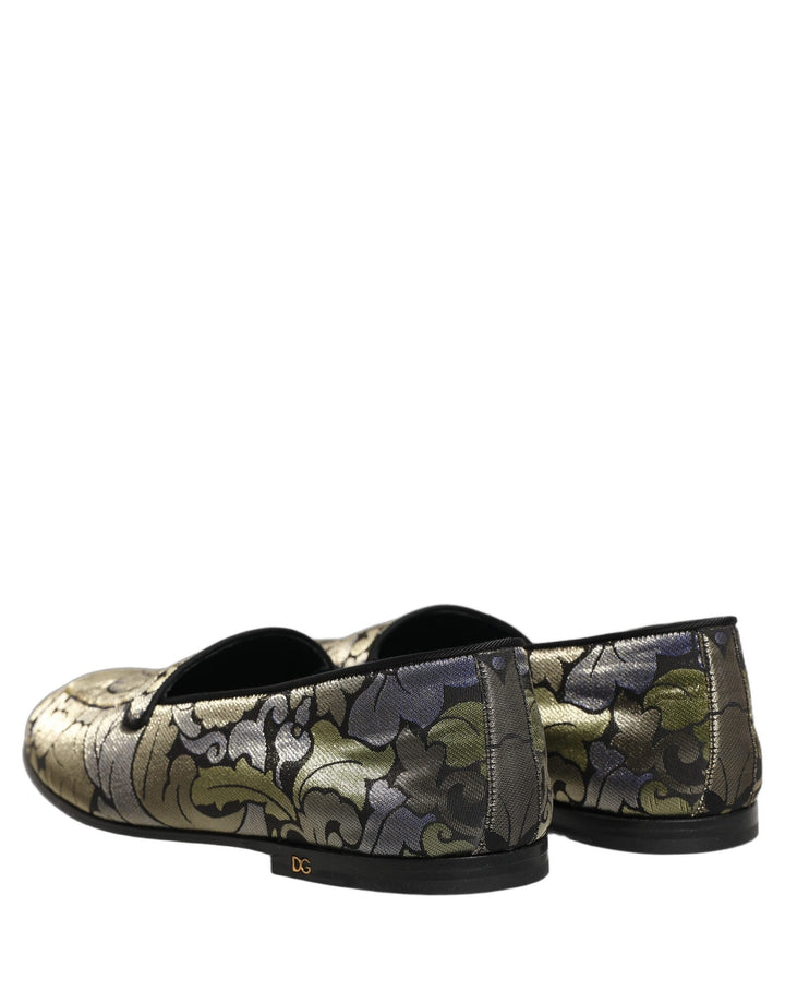 Men’s Dolce &amp; Gabbana Multicolor Floral Jacquard Men Loafers Shoes
