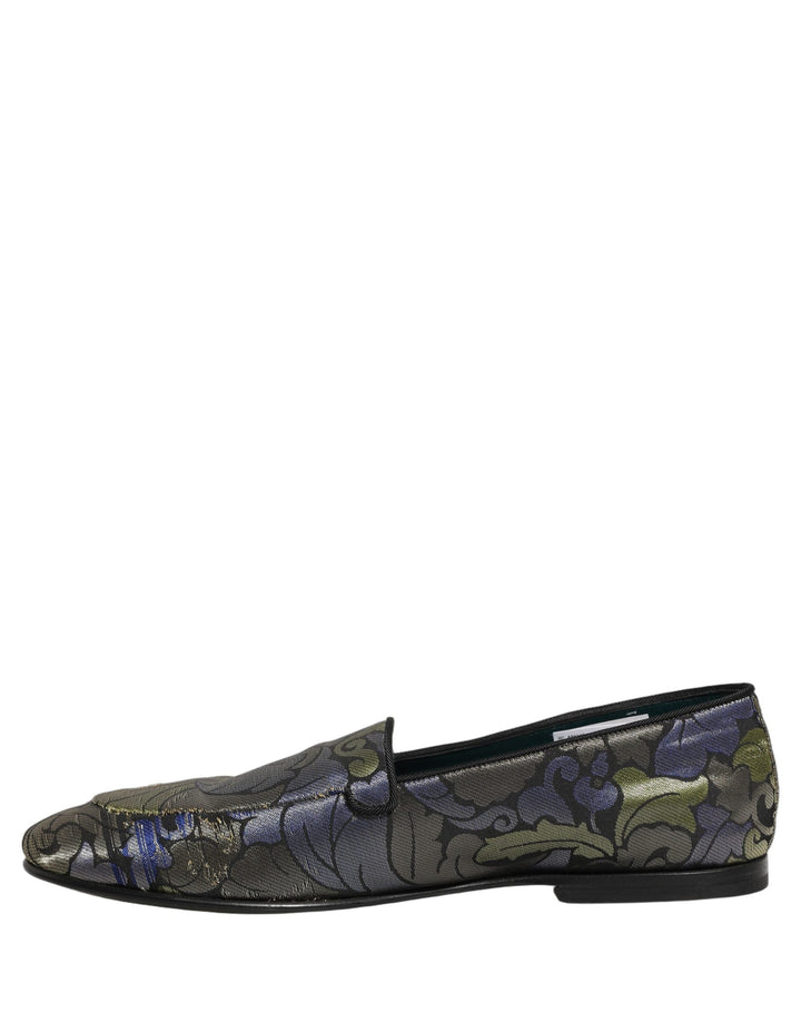 Men’s Dolce &amp; Gabbana Multicolor Floral Jacquard Men Loafers Shoes