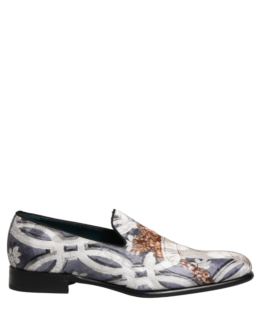 Men’s Dolce &amp; Gabbana Multicolor Floral Tapestry Embroidery Loafer Shoes