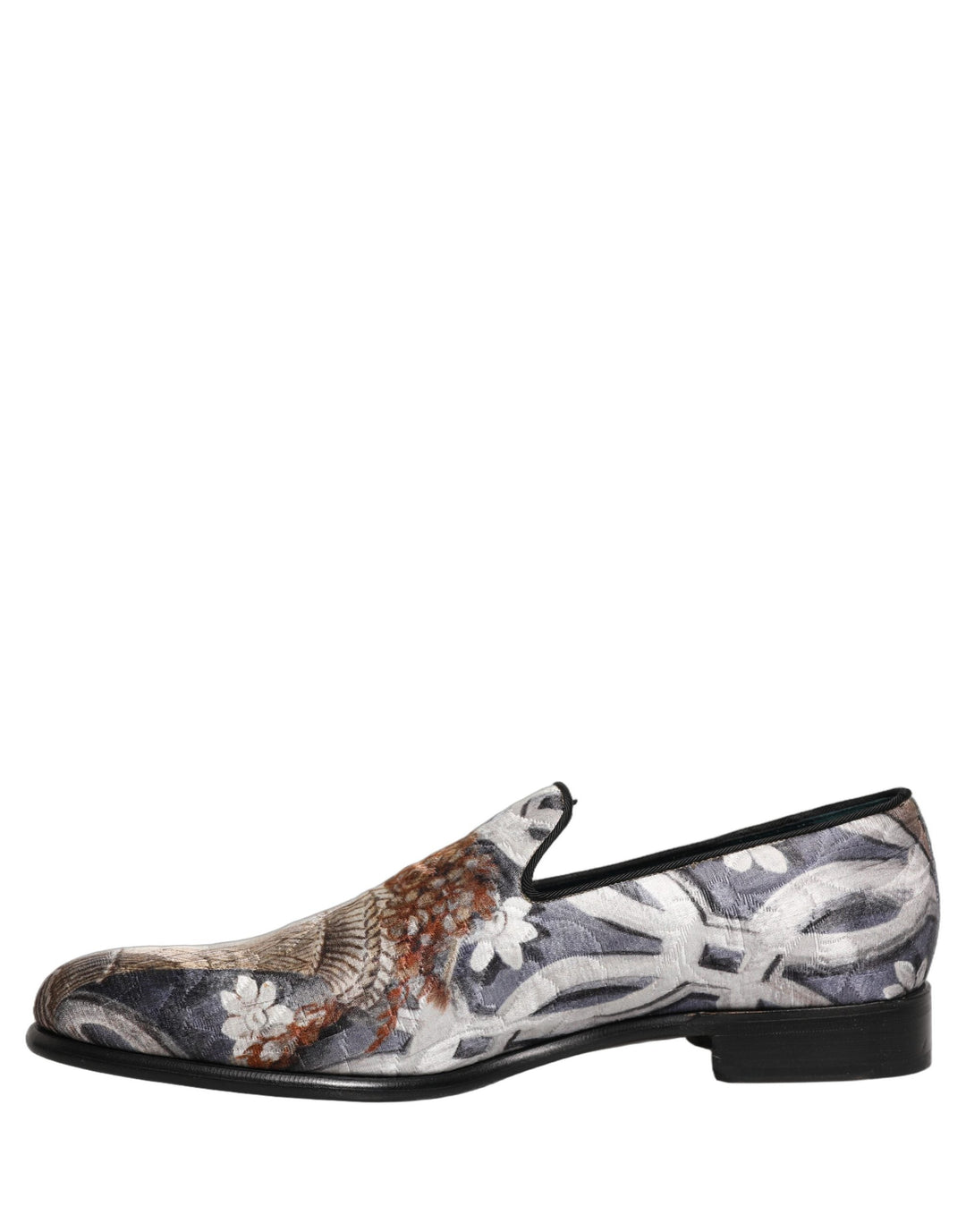Men’s Dolce &amp; Gabbana Multicolor Floral Tapestry Embroidery Loafer Shoes