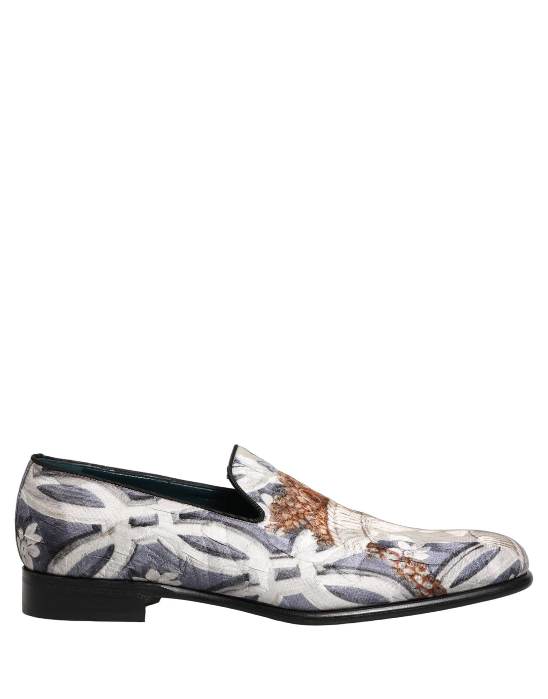 Men’s Dolce &amp; Gabbana Multicolor Floral Tapestry Embroidery Loafer Shoes
