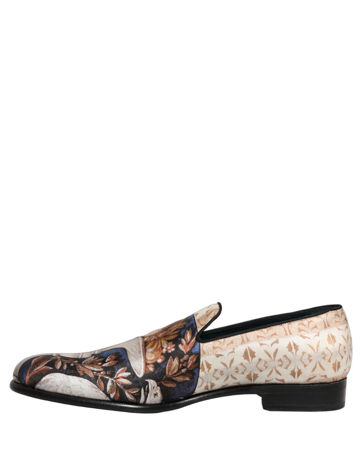 Men’s Dolce &amp; Gabbana Multicolor Fruit Print Velvet Loafers Shoes
