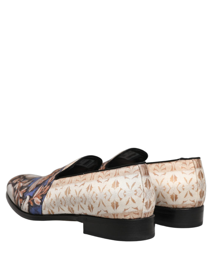 Men’s Dolce &amp; Gabbana Multicolor Fruit Print Velvet Loafers Shoes
