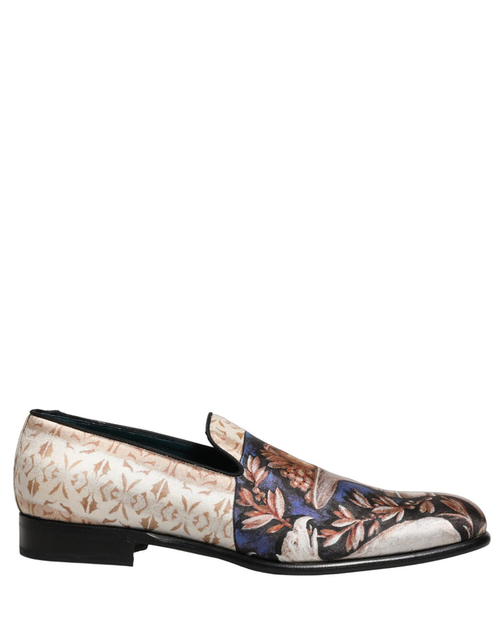 Men’s Dolce &amp; Gabbana Multicolor Fruit Print Velvet Loafers Shoes