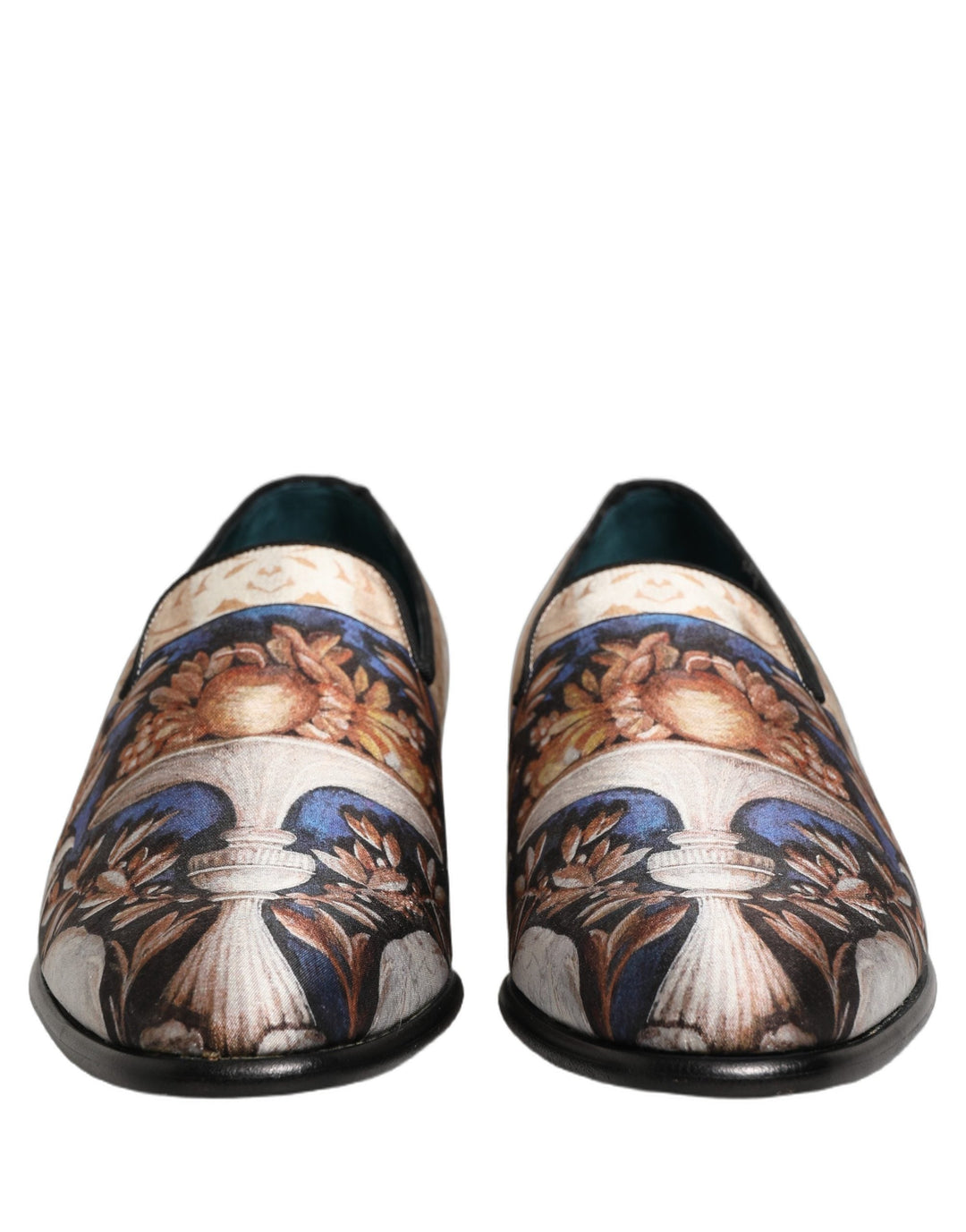 Men’s Dolce &amp; Gabbana Multicolor Fruit Print Velvet Loafers Shoes