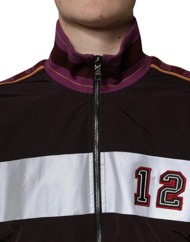 Men’s Dolce &amp; Gabbana Multicolor Full Zip Jersey Men Bomber Jacket