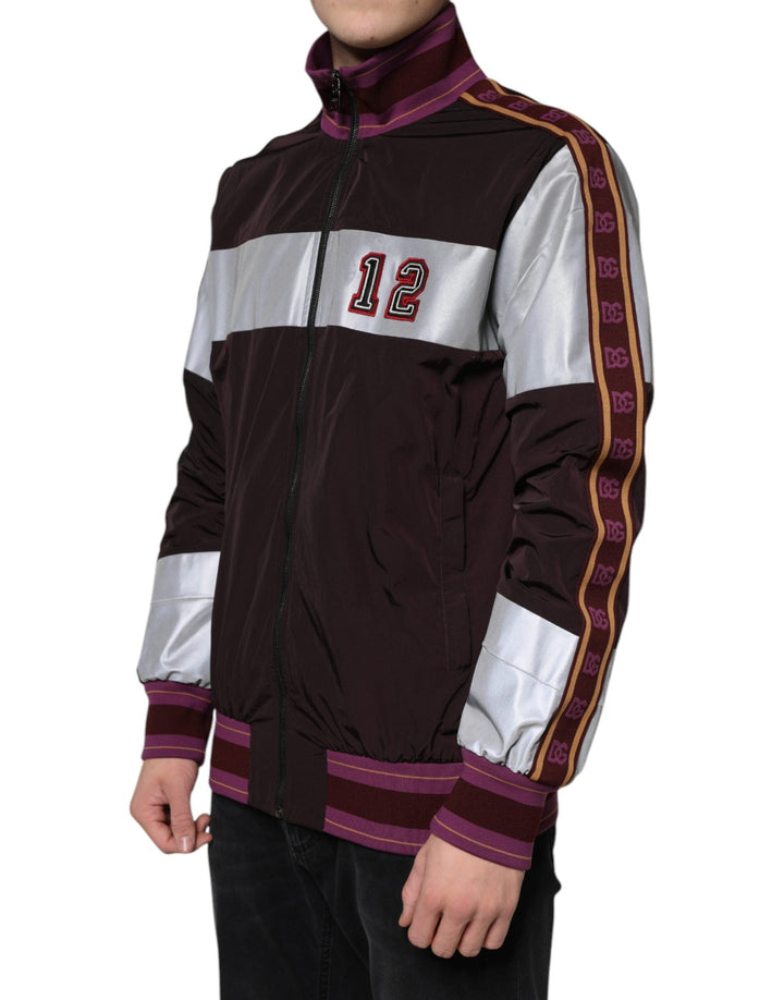 Men’s Dolce &amp; Gabbana Multicolor Full Zip Jersey Men Bomber Jacket