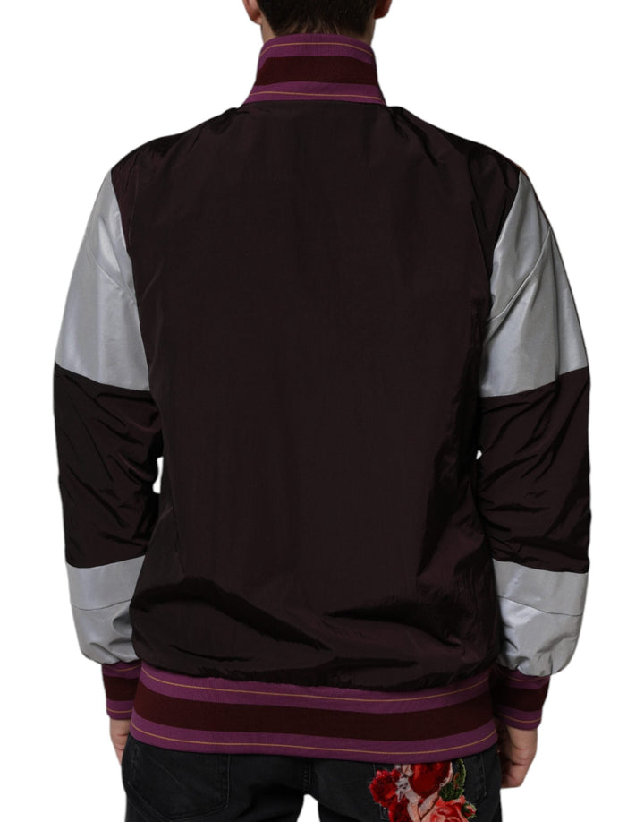 Men’s Dolce &amp; Gabbana Multicolor Full Zip Jersey Men Bomber Jacket