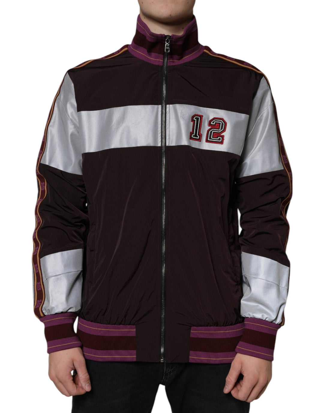 Men’s Dolce & Gabbana Multicolor Full Zip Jersey Men Bomber Jacket
