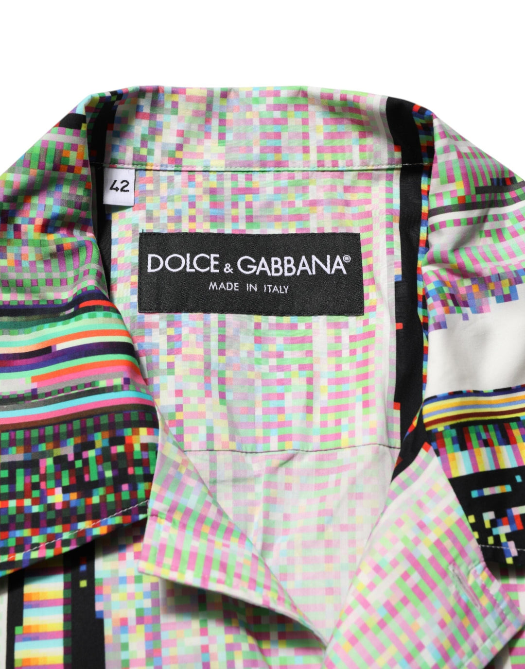 Dolce &amp; Gabbana Multicolor Graphic Collared Casual Shirt