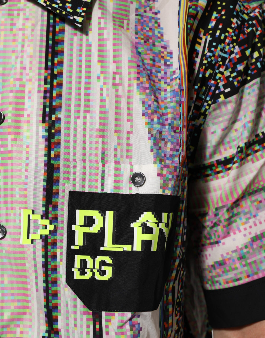 Dolce &amp; Gabbana Multicolor Graphic Collared Casual Shirt