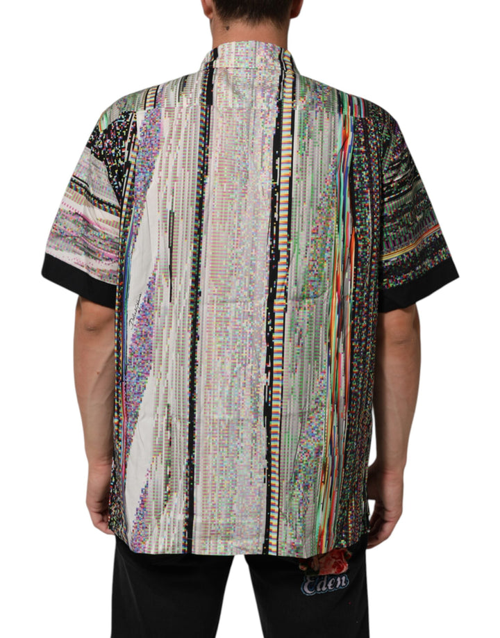 Dolce &amp; Gabbana Multicolor Graphic Collared Casual Shirt