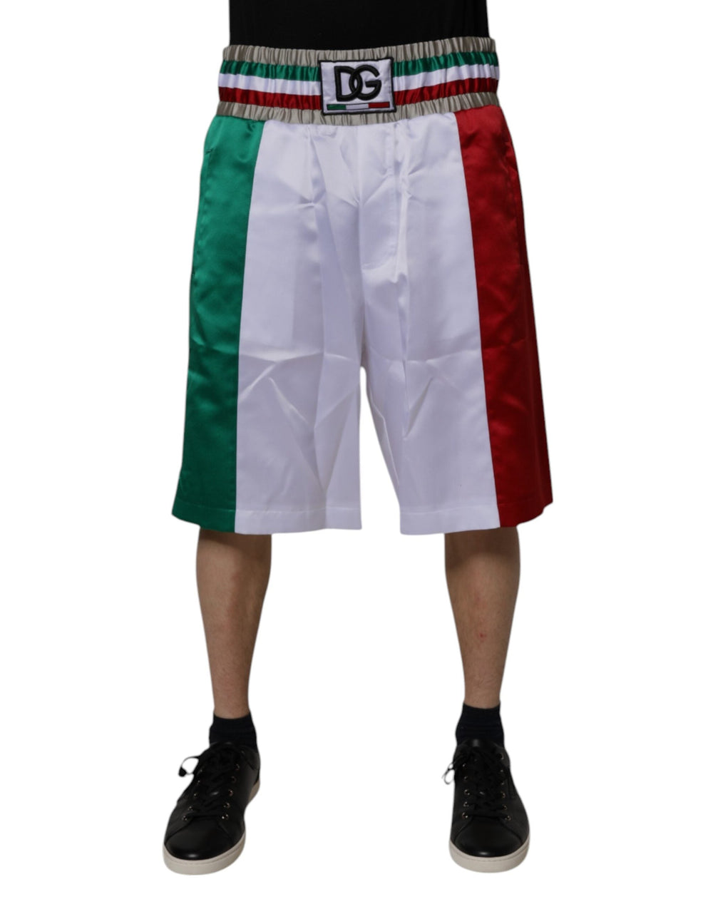 Men’s Dolce & Gabbana Multicolor Italia Polyester Bermuda Shorts