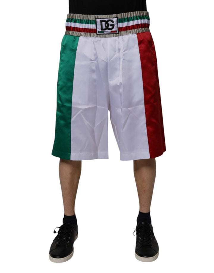 Men’s Dolce &amp; Gabbana Multicolor Italia Polyester Bermuda Shorts