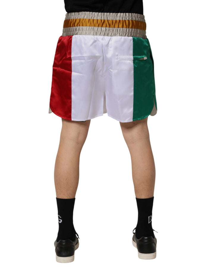Men’s Dolce &amp; Gabbana Multicolor Italia Polyester Bermuda Shorts