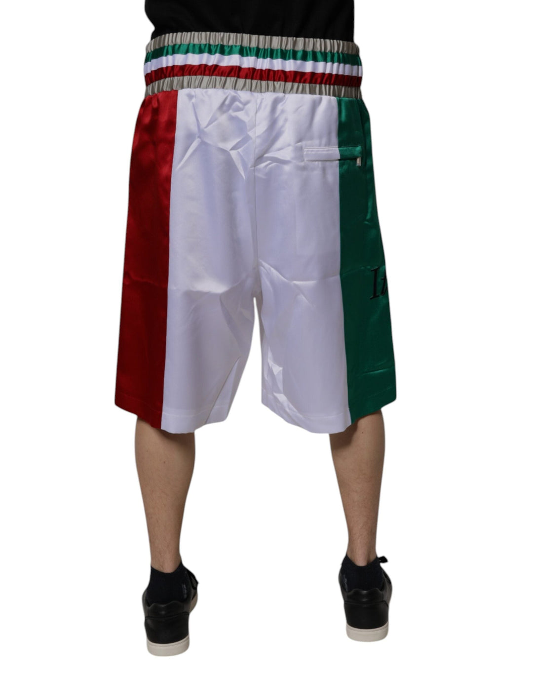 Men’s Dolce &amp; Gabbana Multicolor Italia Polyester Bermuda Shorts