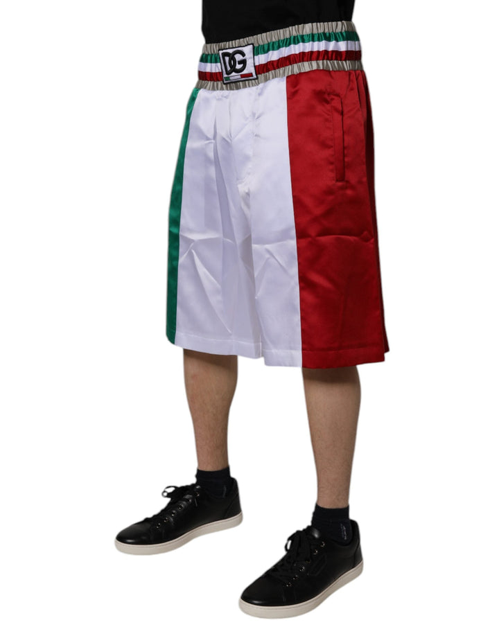 Men’s Dolce &amp; Gabbana Multicolor Italia Polyester Bermuda Shorts