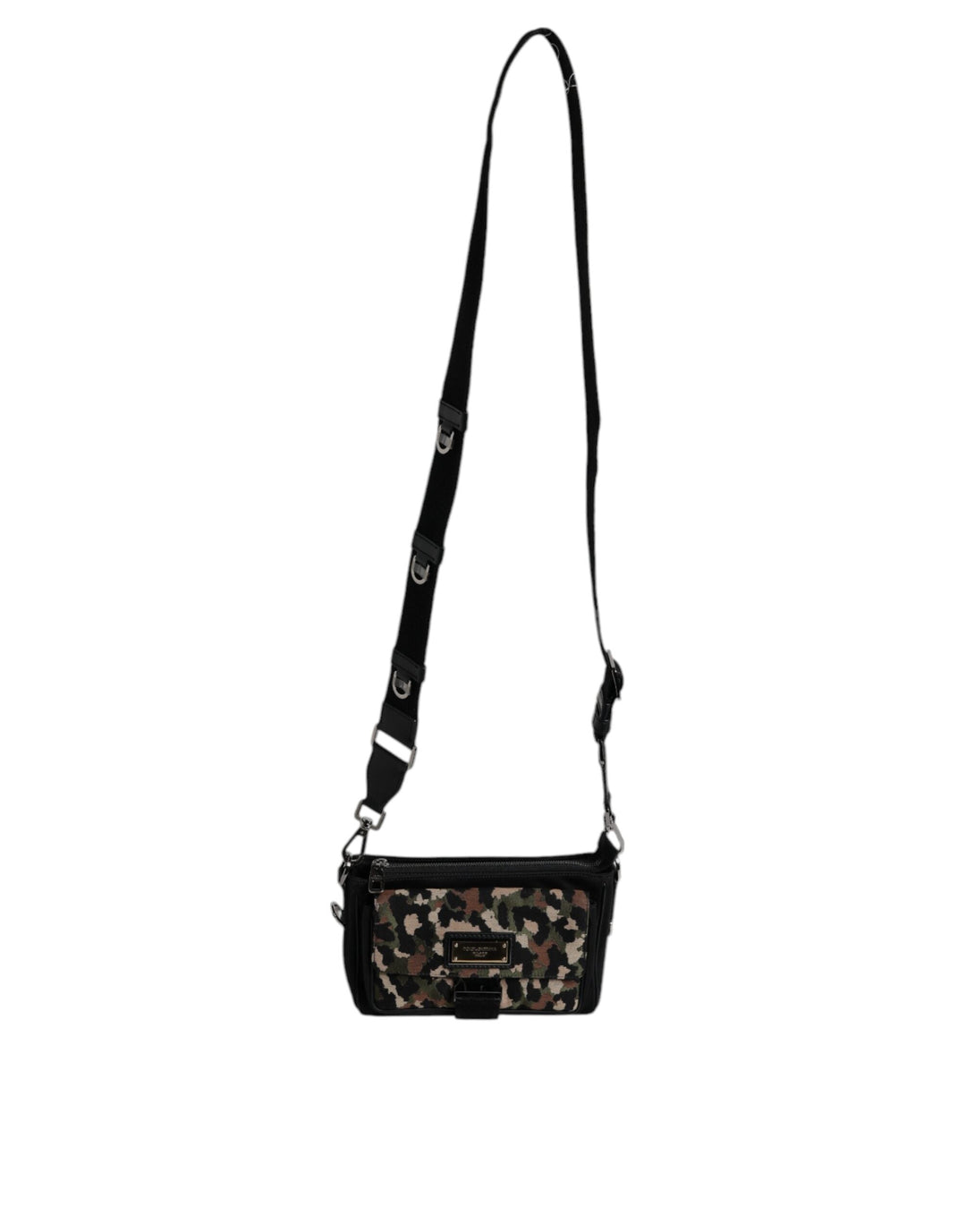 Men’s Dolce &amp; Gabbana Multicolor Leopard Jacquard Crossbody Bag