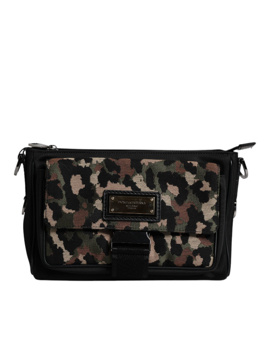 Men’s Dolce &amp; Gabbana Multicolor Leopard Jacquard Crossbody Bag