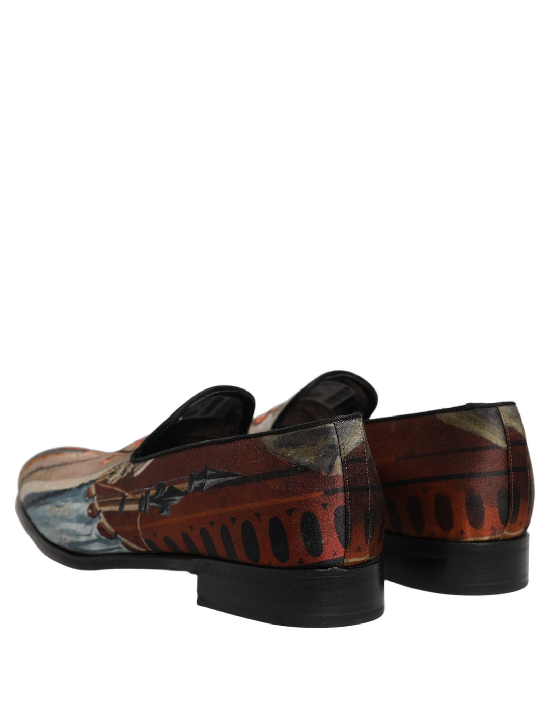 Men’s Dolce &amp; Gabbana Multicolor Lion Print Slip on Loafers Shoes