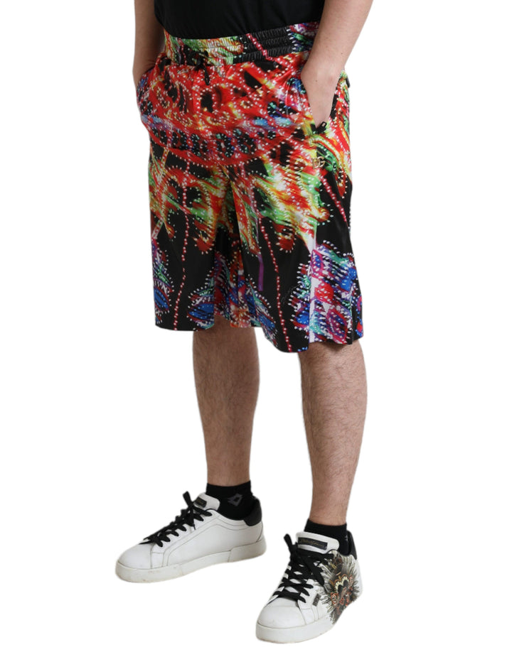 Men’s Dolce &amp; Gabbana Multicolor Luminarie Print Men Bermuda Shorts