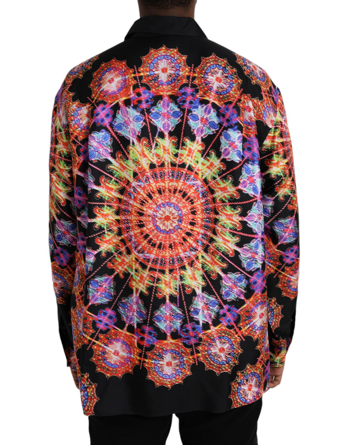 Men’s Dolce &amp; Gabbana Multicolor Luminarie Silk Men Casual Shirt