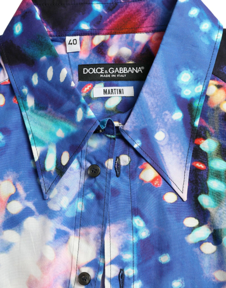 Men’s Dolce &amp; Gabbana Multicolor Luminarie Slim Martini Shirt