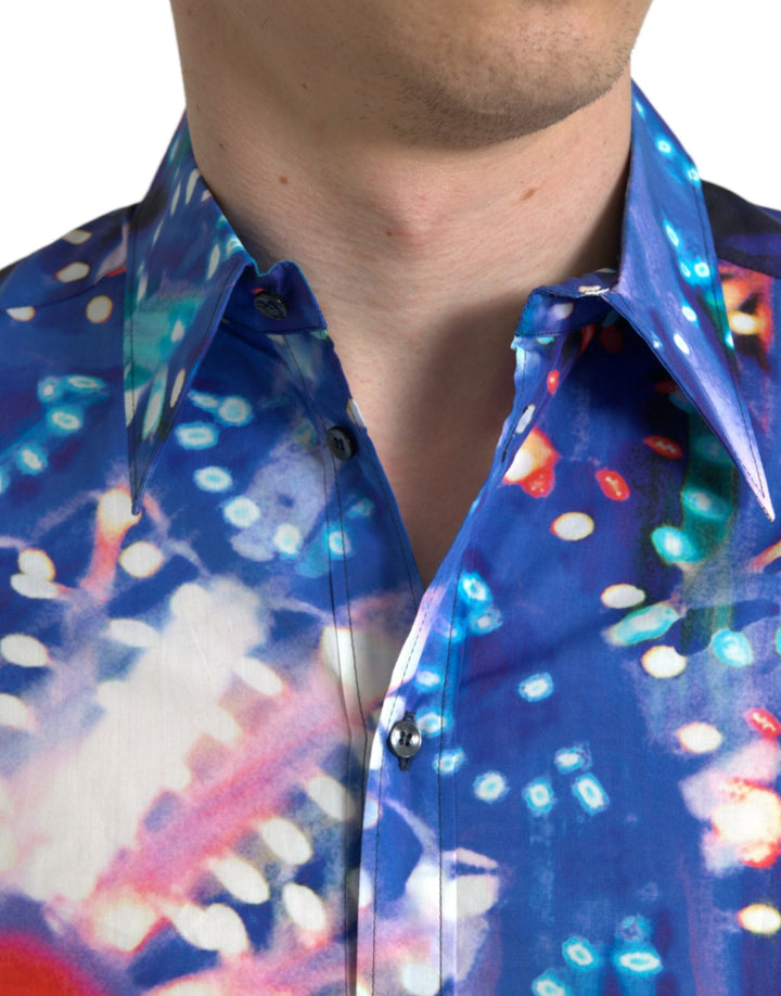 Men’s Dolce &amp; Gabbana Multicolor Luminarie Slim Martini Shirt