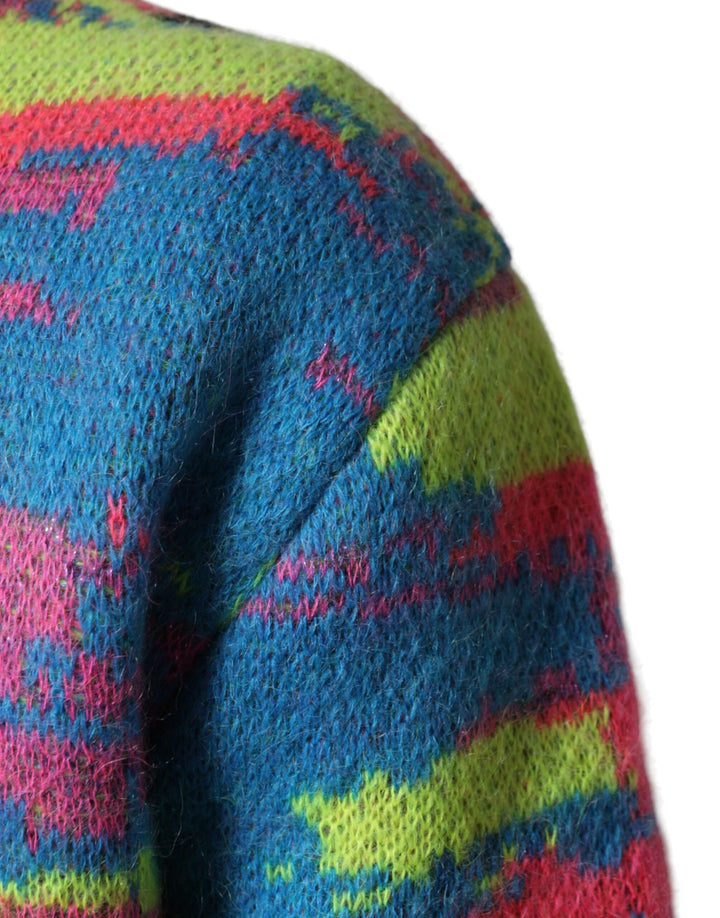 Men’s Dolce &amp; Gabbana Multicolor Men Crew Neck Pullover Sweater