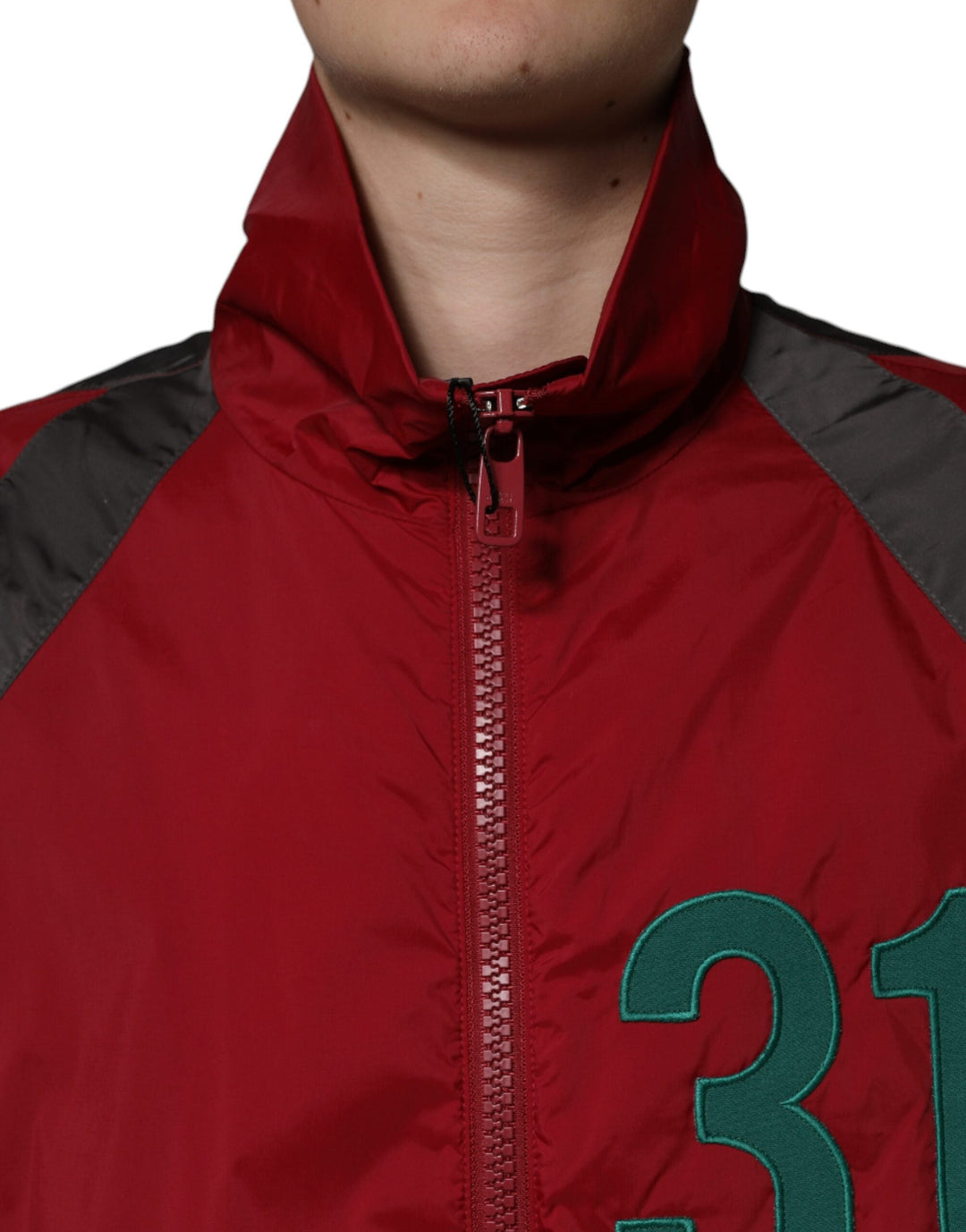 Men’s Dolce &amp; Gabbana Multicolor Nylon Full Zip Windbreaker Jacket