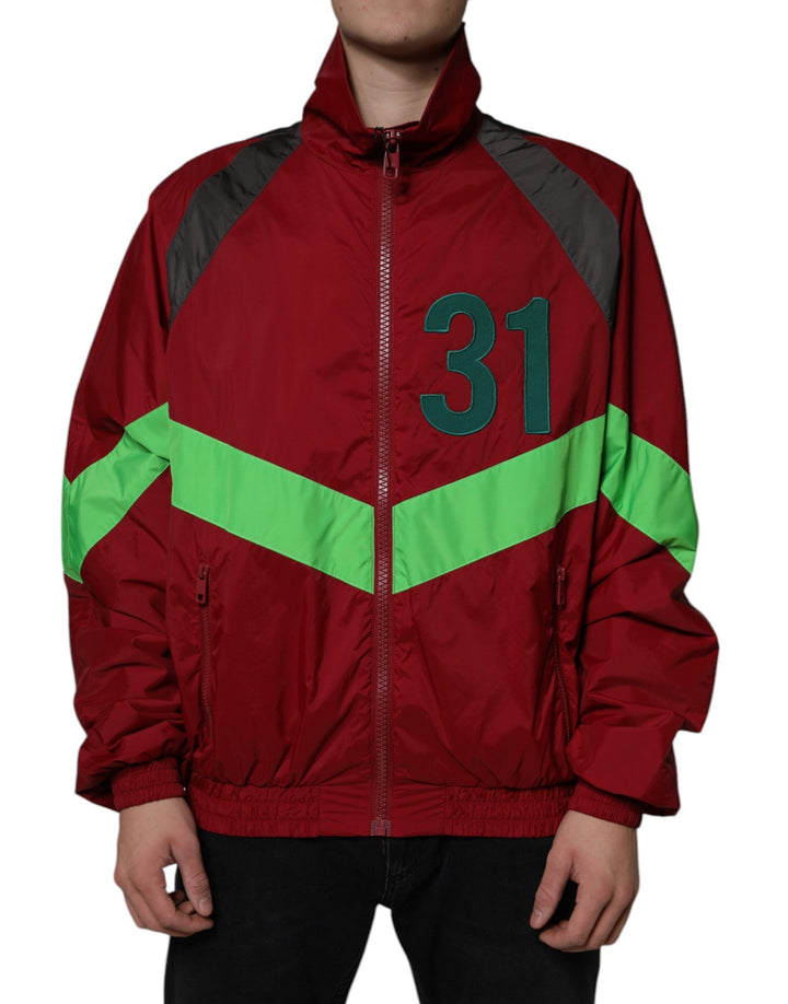 Men’s Dolce &amp; Gabbana Multicolor Nylon Full Zip Windbreaker Jacket