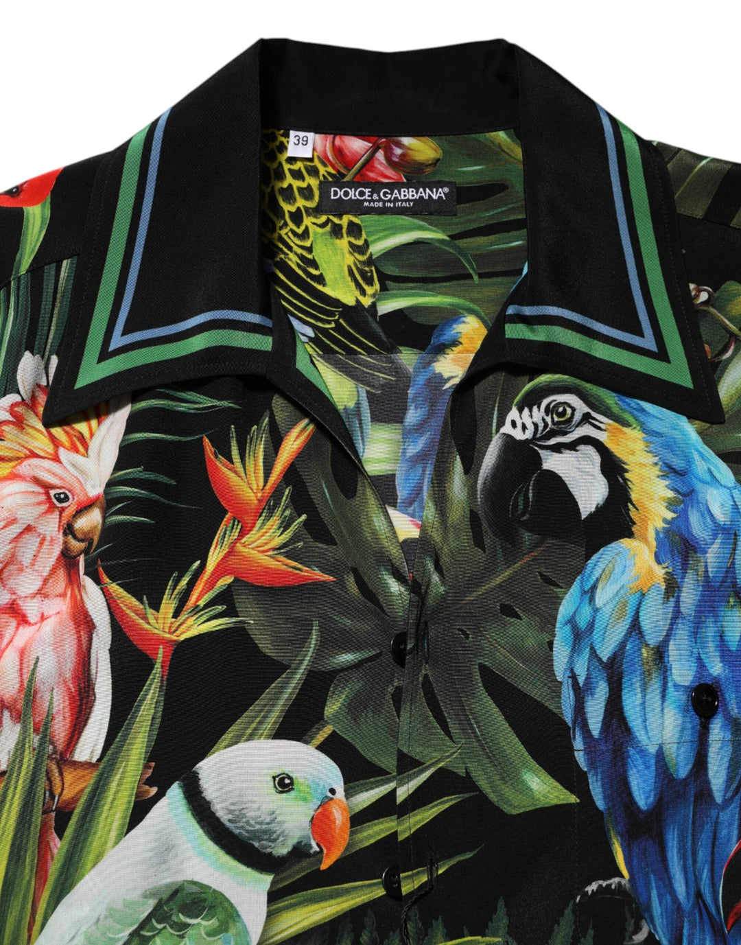 Dolce &amp; Gabbana Multicolor Parrot Print Lounge Casual Shirt